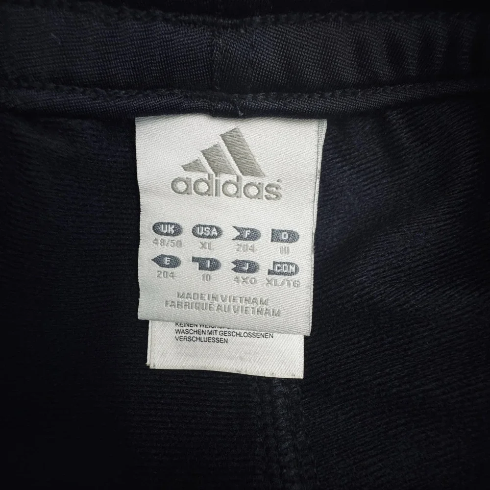 Adidas Y2K Track Pants Black Teal 3 Stripe Color block Retro Athletic Size XL